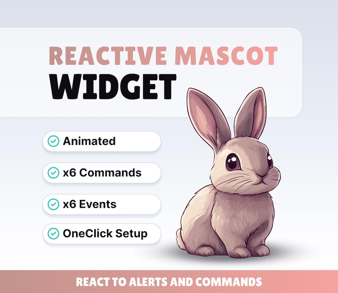 REACTIVE STREAM PET - Rabbit (beige) - Twitch Widget - Hd Files ...