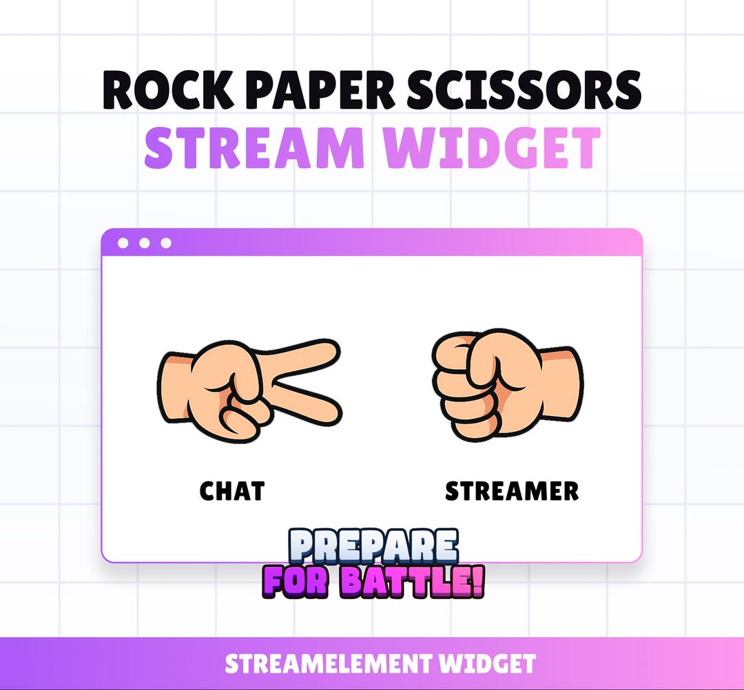 STREAM WIDGET - Rock Paper Scissors - Streamelement Widget - Work With ...