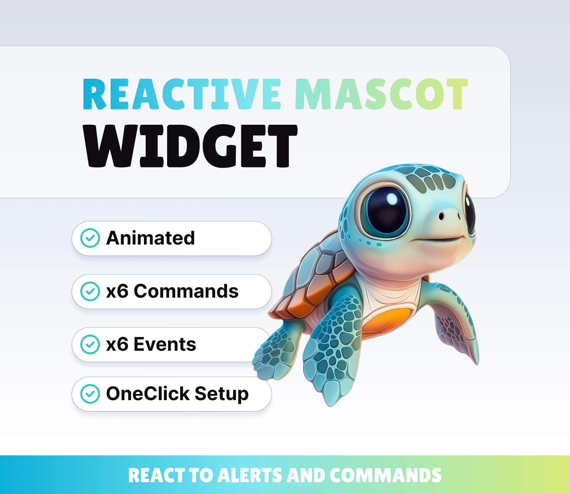 REACTIVE STREAM PET - Sea Turtle - Twitch Widget - Hd Files - Instant ...