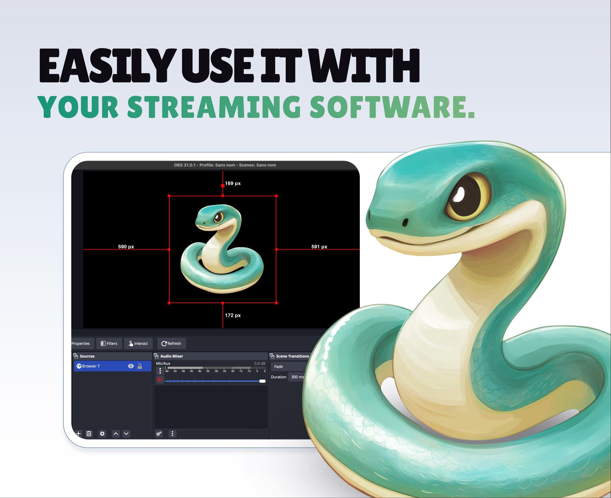 REACTIVE STREAM PET - Snake - Twitch Widget - Hd Files - Instant ...