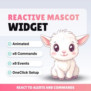 REACTIVE STREAM PET - Sheep - Twitch Widget - Hd Files - Instant download - Setup with StreamElements // Compatible with Obs