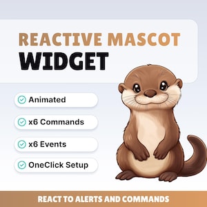 REACTIVE STREAM PET - Otter - Twitch Widget - Hd Files - Instant download - Setup with StreamElements // Compatible with Obs