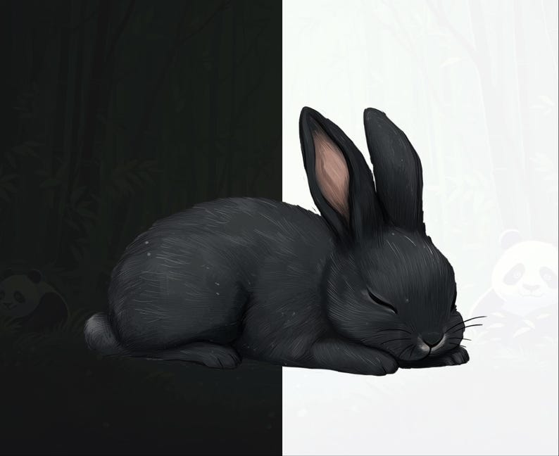 Animated Black Rabbit Pet - Twitch Stream Decoration (webm, PNG) - Etsy