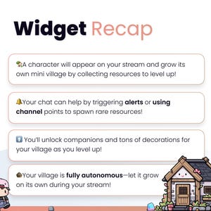 Stream Widget - Winziges Dorf - Sammle Ressourcen, verbessere deine Basis und mehr! Twitch und Youtube Bild 10