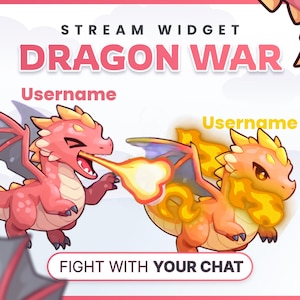 Jeux en streaming - DRAGON WAR - Widget Twitch et Youtube // Points de chaîne et plus encore !