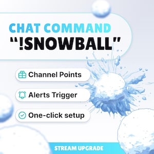 STREAM WIDGET - Snowball - Chat Command for Twitch and Youtube // Instant Download
