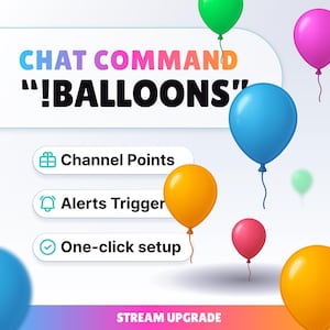 WIDGET DE COMANDO DE TRANSMISIÓN - Globos - Comando de chat para Twitch y YouTube // Descarga instantánea