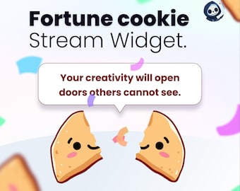 Stream Widget - Fortune Cookie - React to Alerts and channels points  - Instant Download