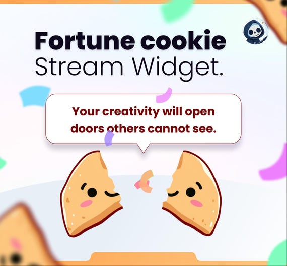 Stream Widget - Fortune Cookie - React to Alerts and channels points  - Instant Download