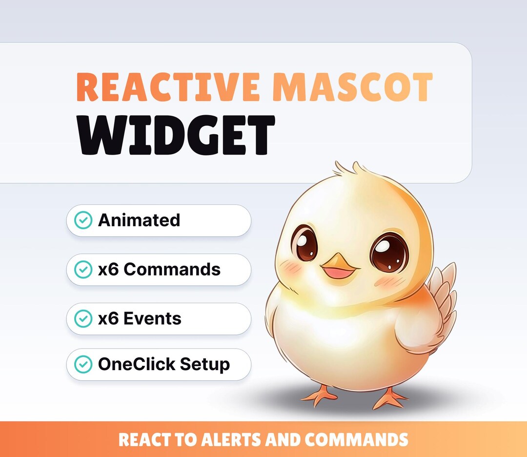 Chickenobs REACTIVE STREAM PET - Chick - Baby Chicken - Twitch Widget - Hd Files ...