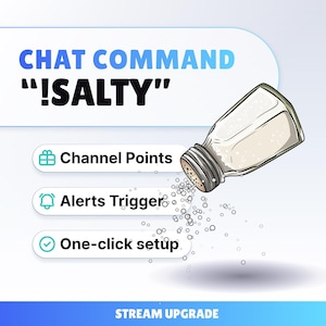 WIDGET DE TRANSMISIÓN - Salty - Comando de chat para Twitch y YouTube // Descarga instantánea