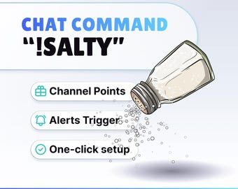 WIDGET DE TRANSMISSÃO - Salty - Comando de Chat para Twitch e YouTube // Download instantâneo