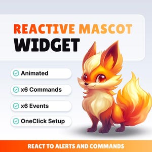 REACTIVE STREAM PET - Fire Fox - Twitch Widget - Hd Files - Instant download - Setup with StreamElements // Compatible with Obs