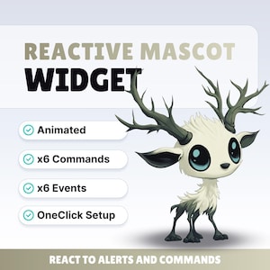 REACTIVE STREAM PET - Windigo - Twitch Widget - Hd Files - Instant download - Setup with StreamElements // Compatible with Obs