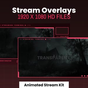 STREAM OVERLAYS KIT - 3 röda overlays - Obs // Streamlabs - 1920x1080px - Animerat och statiskt