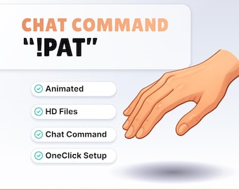STREAM COMMAND WIDGET - Pat - Chat Command for Twitch and Youtube // Instant Download
