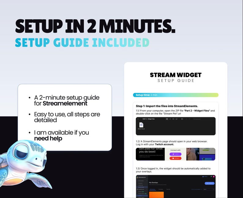 REACTIVE STREAM PET - Sea Turtle - Twitch Widget - Hd Files - Instant ...