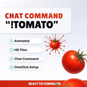 STREAM-KOMMANDOWIDGET - Tomato - Chattkommando för Twitch och Youtube // Direktnedladdning