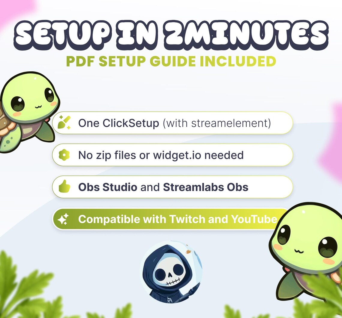 STREAM WIDGET - Sea Turtles // Twitch & Youtube - Streamelements ...