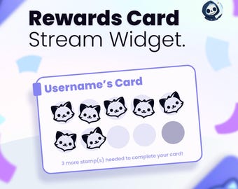 Stream Widget - Rewards Card - Trigger with Channel Points, Alerts or command - Instant Download