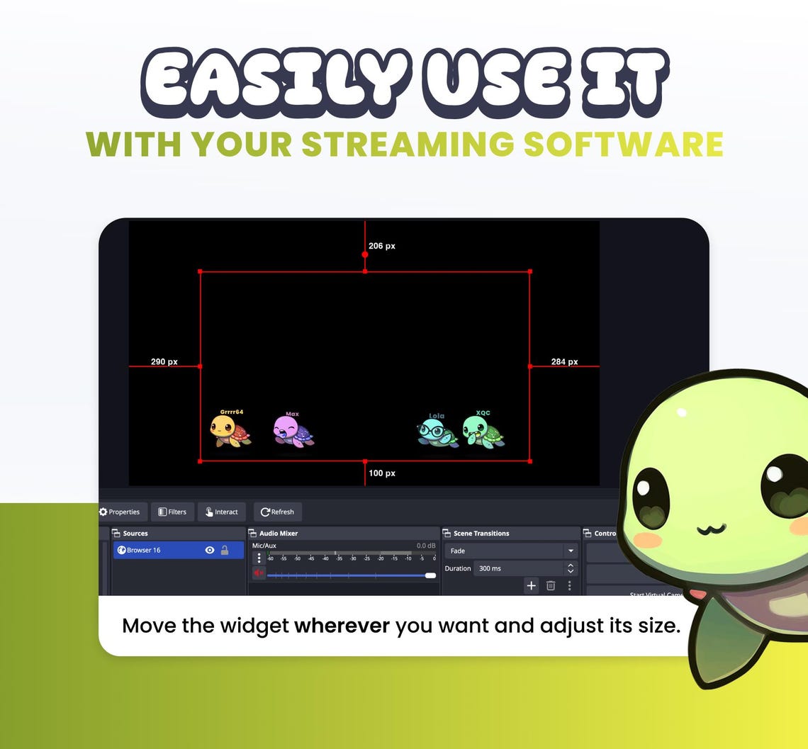 STREAM WIDGET - Sea Turtles // Twitch & Youtube - Streamelements ...