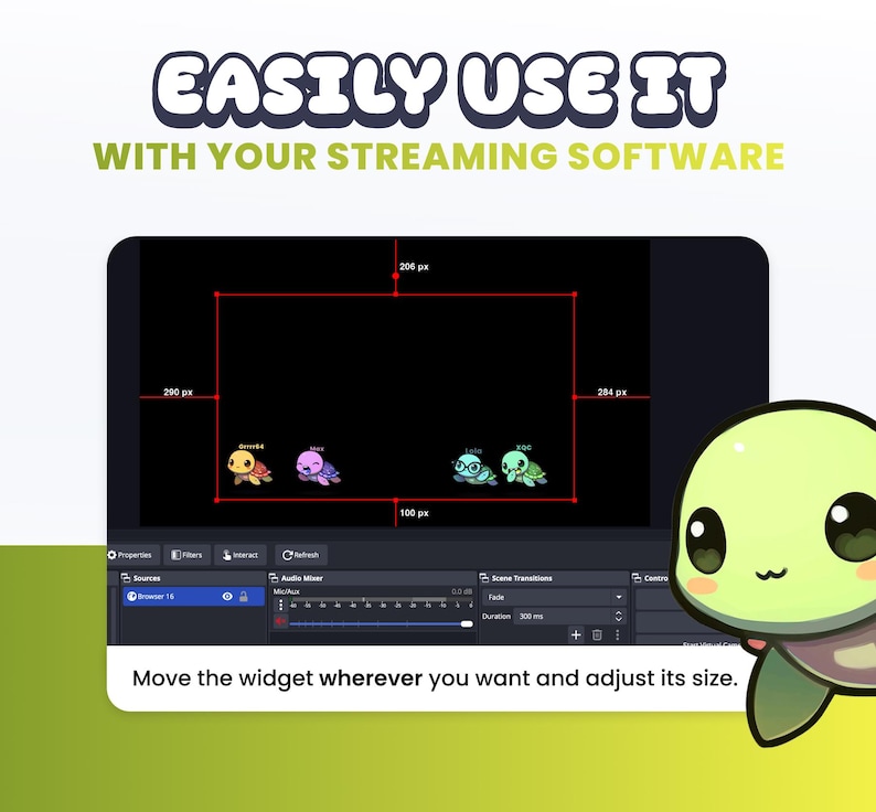 STREAM WIDGET - Sea Turtles // Twitch & Youtube - Streamelements ...