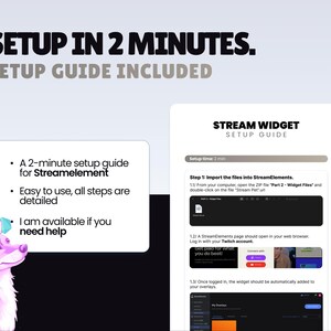 REACTIVE STREAM PET - Grey Wolf - Twitch Widget - Hd Files - Instant download - Setup with StreamElements // Compatible with Obs image 5
