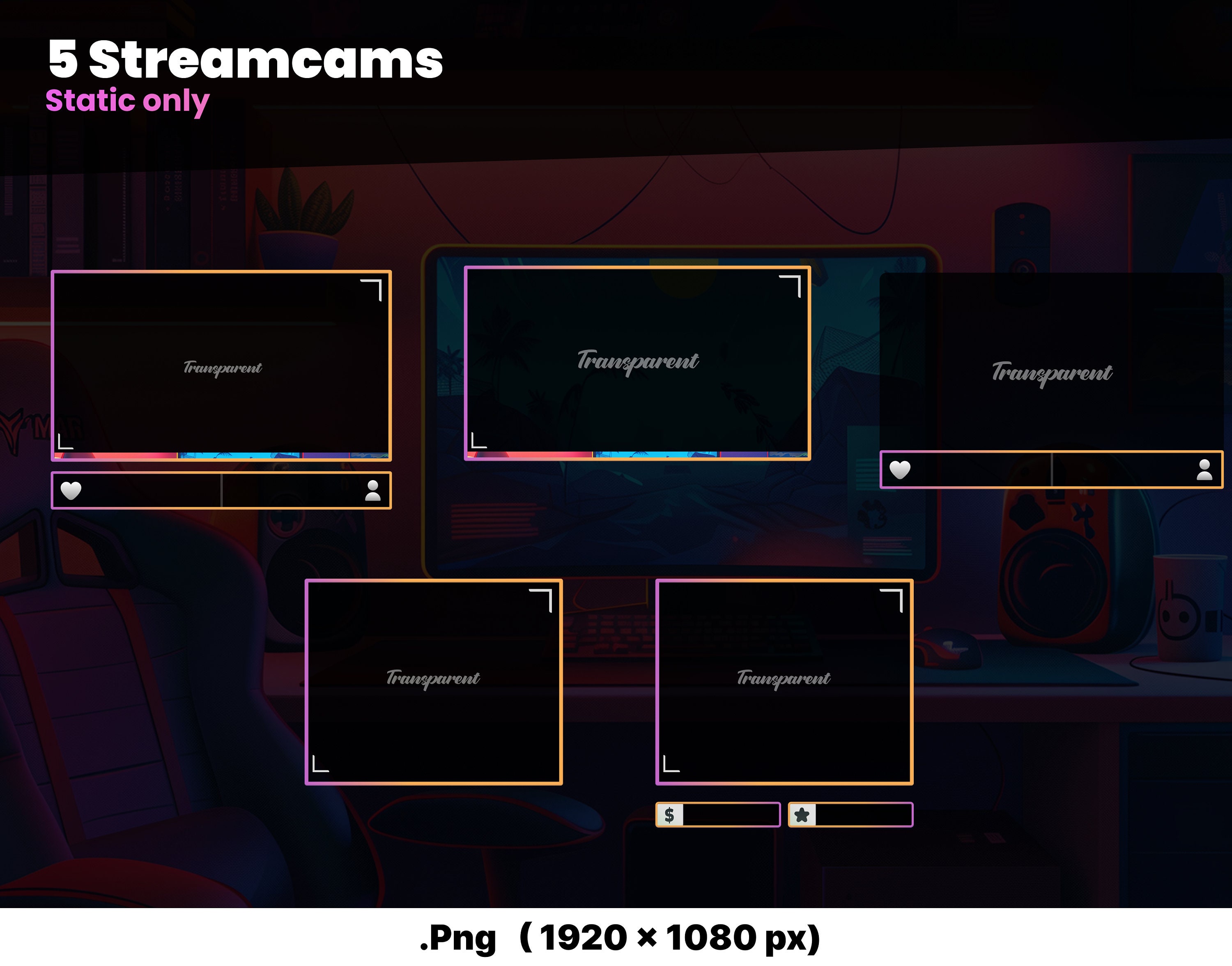 GAMING SETUP Twitch Overlays Kit - Animated Streampack - Low-fi Néon ...