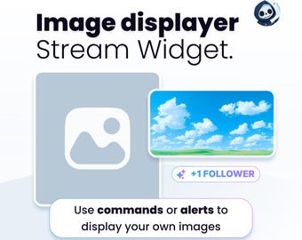 STREAM WIDGET - Image displayer - StreamElement - Work with Twitch and Youtube // Instant download // Stream Games