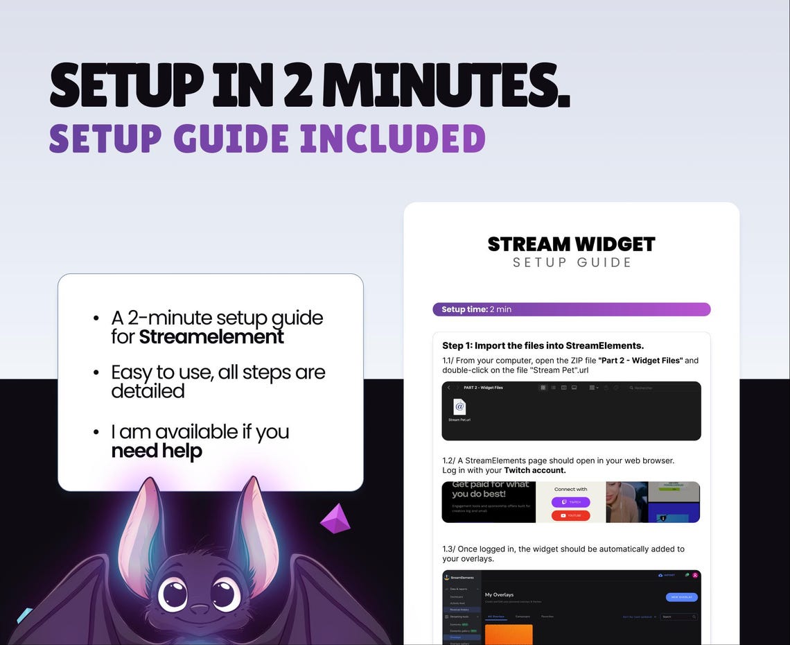 REACTIVE STREAM PET - Bat - Twitch Widget - Hd Files - Instant Download ...