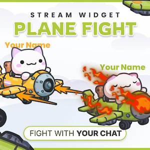 Stream Games - PLANE FIGHT - Twitch and Youtube Widget // Channel points and more!