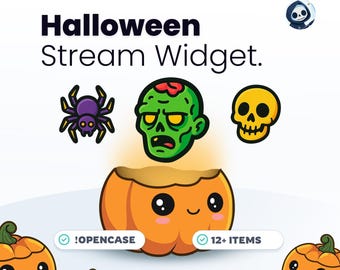 Halloween Stream Widget: Twitch & YouTube StreamElements (Instant Download