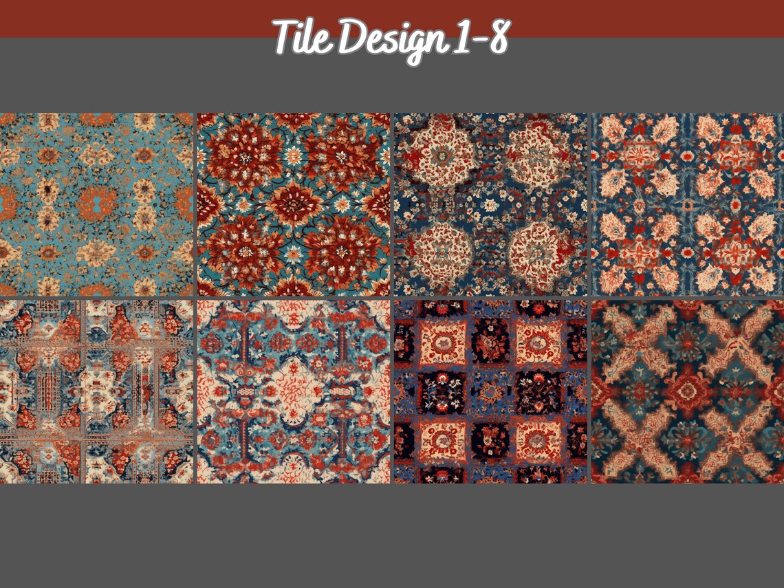 Oriental Rug Texture Seamless Design Background Pattern - Etsy