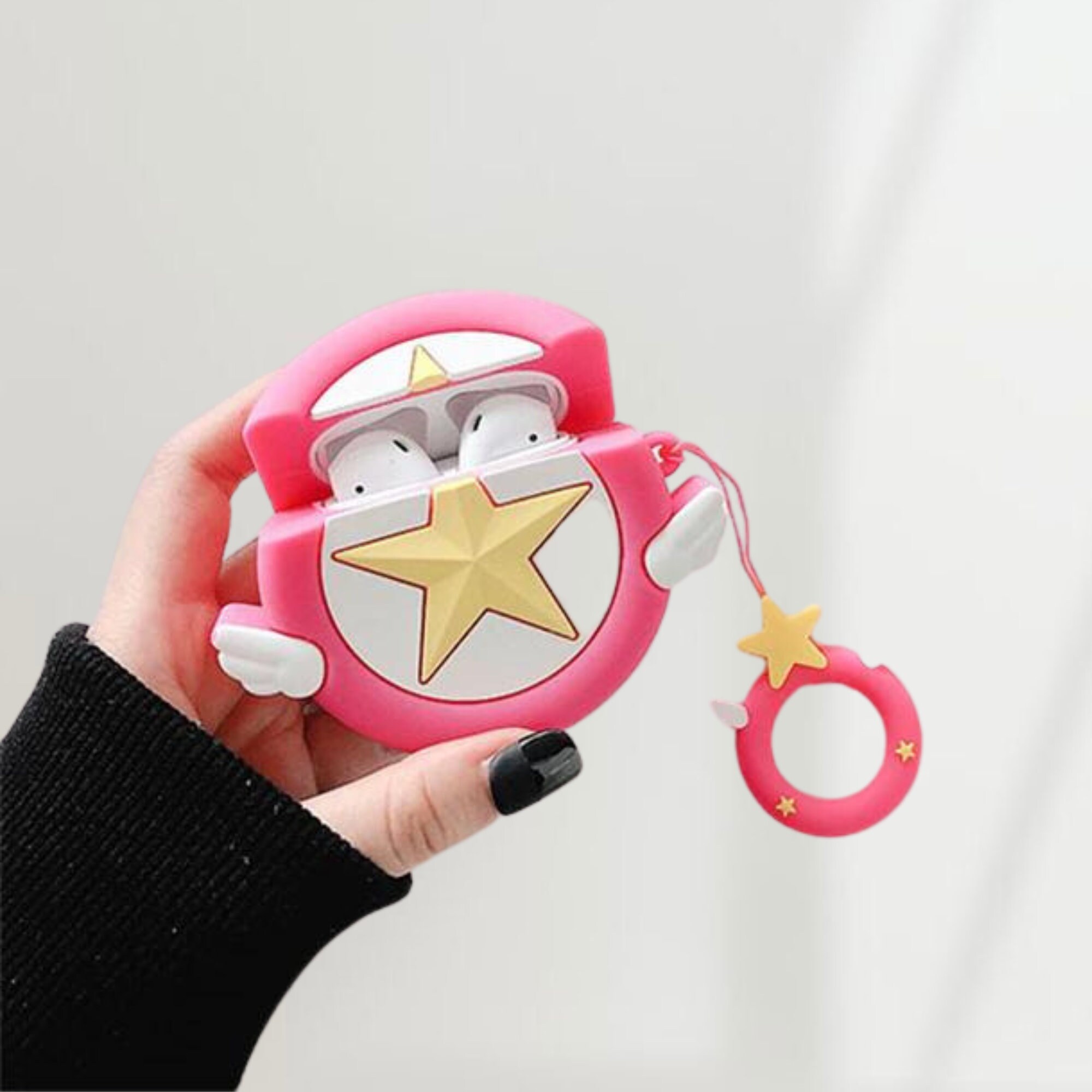 Wholesale Hot Sale 3D Cartoon Sailor Moon Luna Cat Earphone Case with  Finger Ring for Airpods Pro Cute Anime Style Cover for Airpods 1/2 From  m.