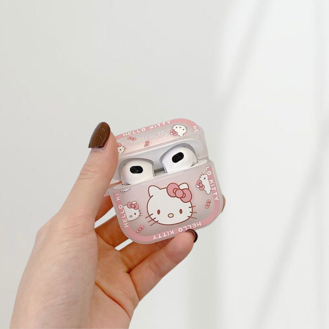 Cute Kawaii Pink Hello Kitty AirPod Case for Apple Airpods 1 2 Etsy