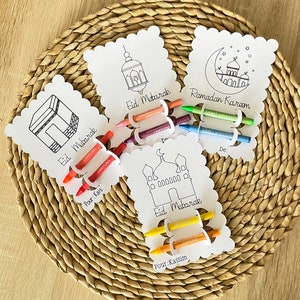 Customizable Eid Mubarak Coloring Cards