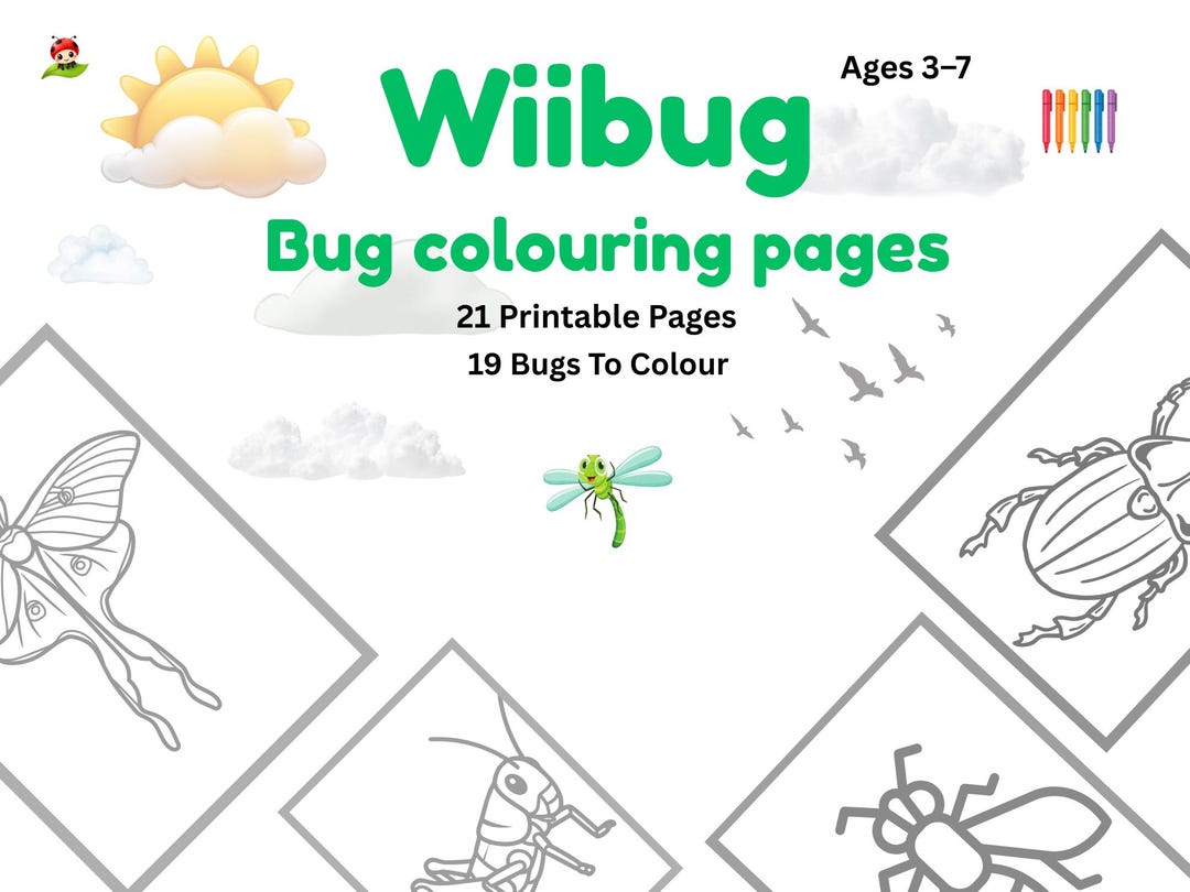 Insect Week Colouring In Bug Colouring Pages for Kids | Insect Colouring Printable | Nature ...