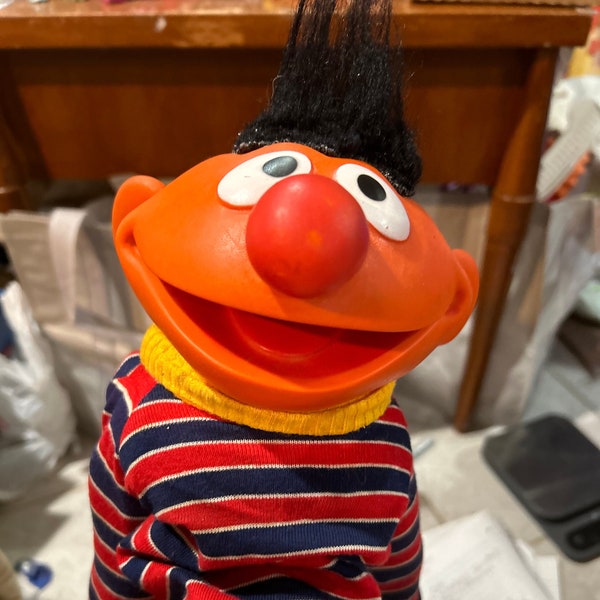 Vintage Original Sesame Street Collectible Muppet Ernie Puppet, Jim Hensen