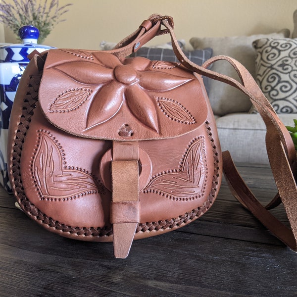 Mexican Leather crossbody purse, bag, real leather purse.