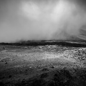 Tenerife Volcano in Clouds Teide National Park B&W Landscape Photograph Acrylic Metal Canvas Paper Teneriffa