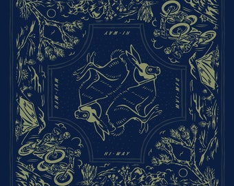 Desert Rabbit Custom Design Bandana Cotton