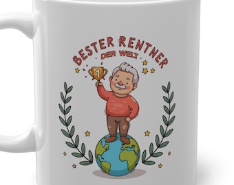 Bester rentner der welt tasse - Lustiges geschenk zum renteneintritt - Abschiedsgeschenk für kollegen - ruhestandgeschenkidee