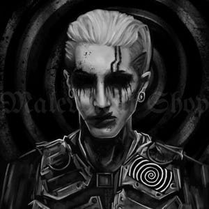 Motionless In White Art, MIW, Chris Motionless, Eternally Yours Art Print, Emo Band Art Work, Fan Art Print, Black and White Poster