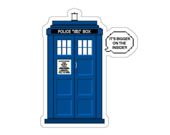 Pegatina troquelada de la TARDIS