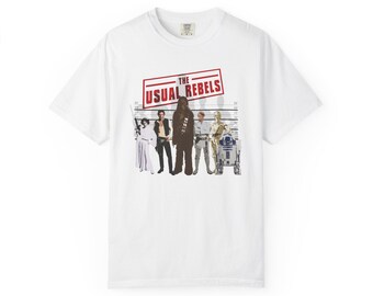 Star Wars The Usual Rebels Lineup Unisex Garment-Dyed T-shirt