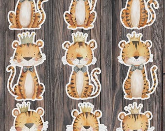 Little Tiger King Die Cut Vinyl Sticker Set – For Notebook, Laptop, Water Bottle & Scrapbooking