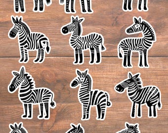 Zebra Die Cut Vinyl Stickers | Laptop, Water Bottle, Notebook Decals