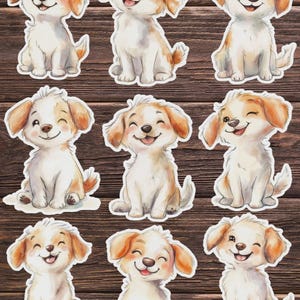 Cute Winking Puppy Vinyl Die Cut Sticker Set | Funny Sticker | Laptop Sticker | Water Bottle Sticker | Notebook Sticker