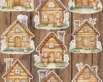 A Mouse House  Die Cut Sticker Set | Funny Sticker | Laptop Sticker | Water Bottle Sticker | Notebook Sticker