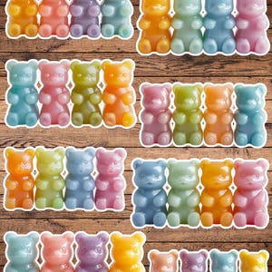 Pastel Gummy Bears Die Cut Sticker Set | Funny Sticker | Laptop Sticker | Water Bottle Sticker | Notebook Sticker